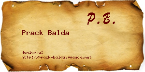Prack Balda névjegykártya